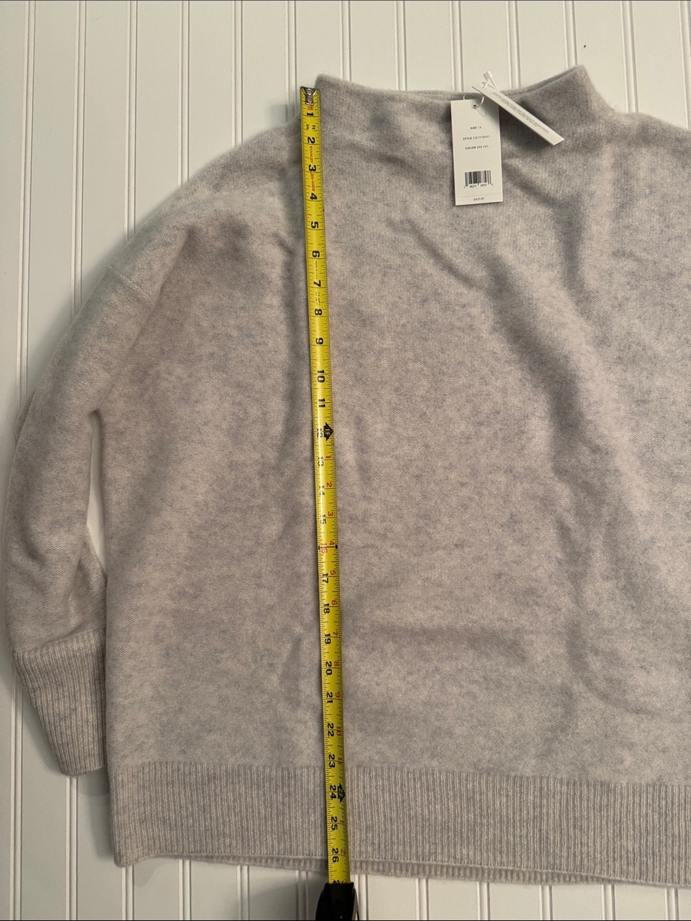 Vince 100% Cashmere Dolman Sweater | 1X | NWT | Light Gray | $425 Retail - Picture 4 of 7